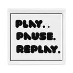 Couch pillow case "play" "pause" "replay"