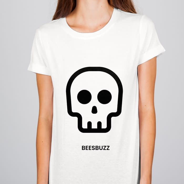 bC skull T shirt sport mockup