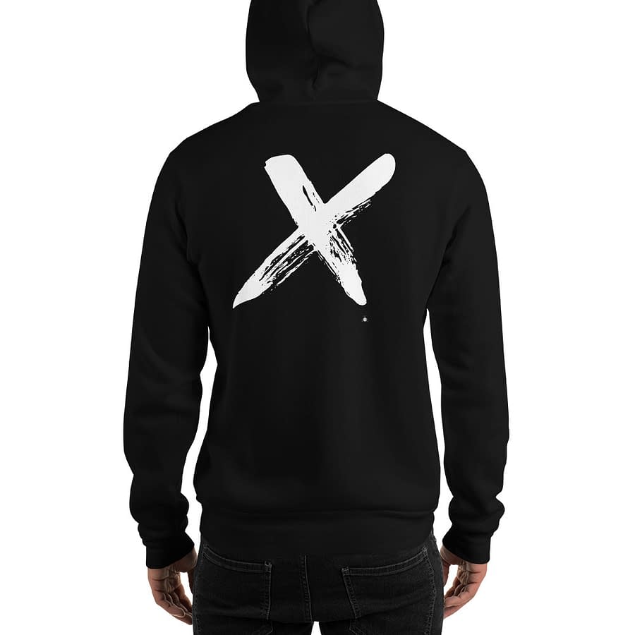 Men's hoodie "black X" high quality